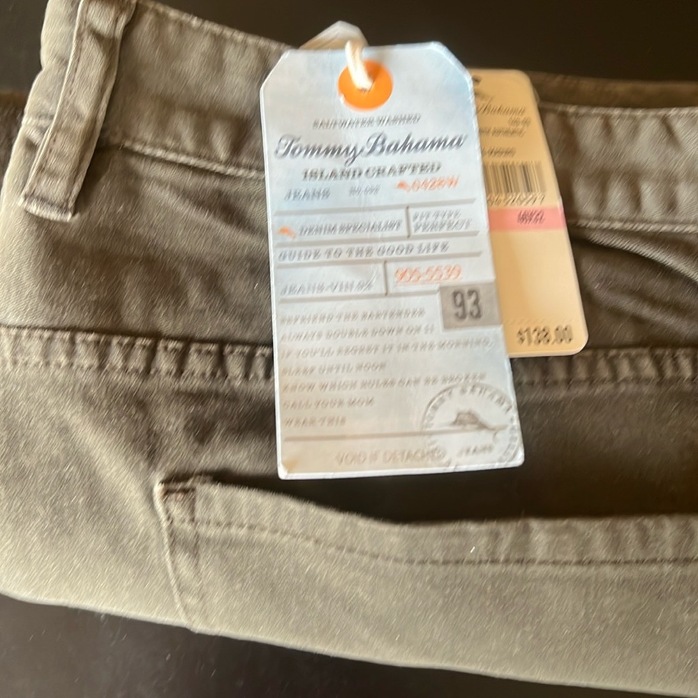 Tommy Bahama pants, 40x32 fit cut, dark green.